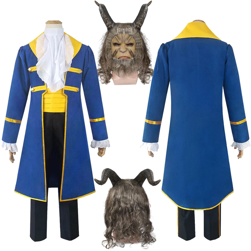 Men Formal Wear Vest - Prince Beast Cosplay Mask Tuxedo Men