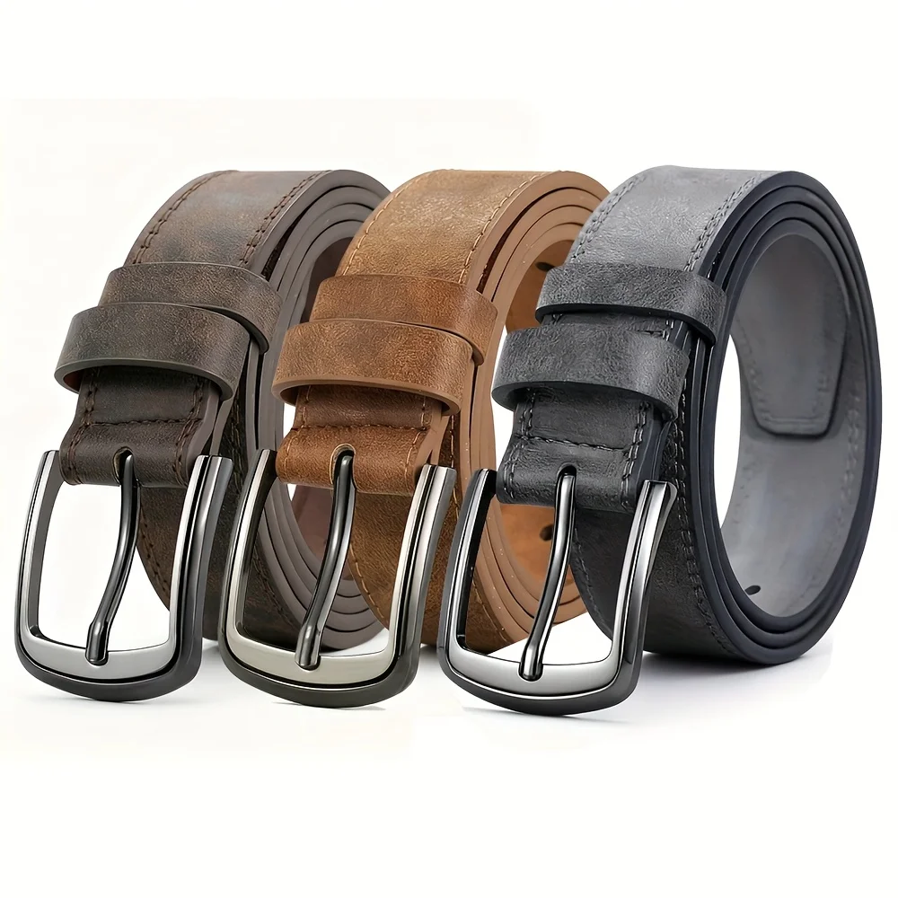Men Formal Wear With Jeans - Men's Designer Vintage Belt with Metal