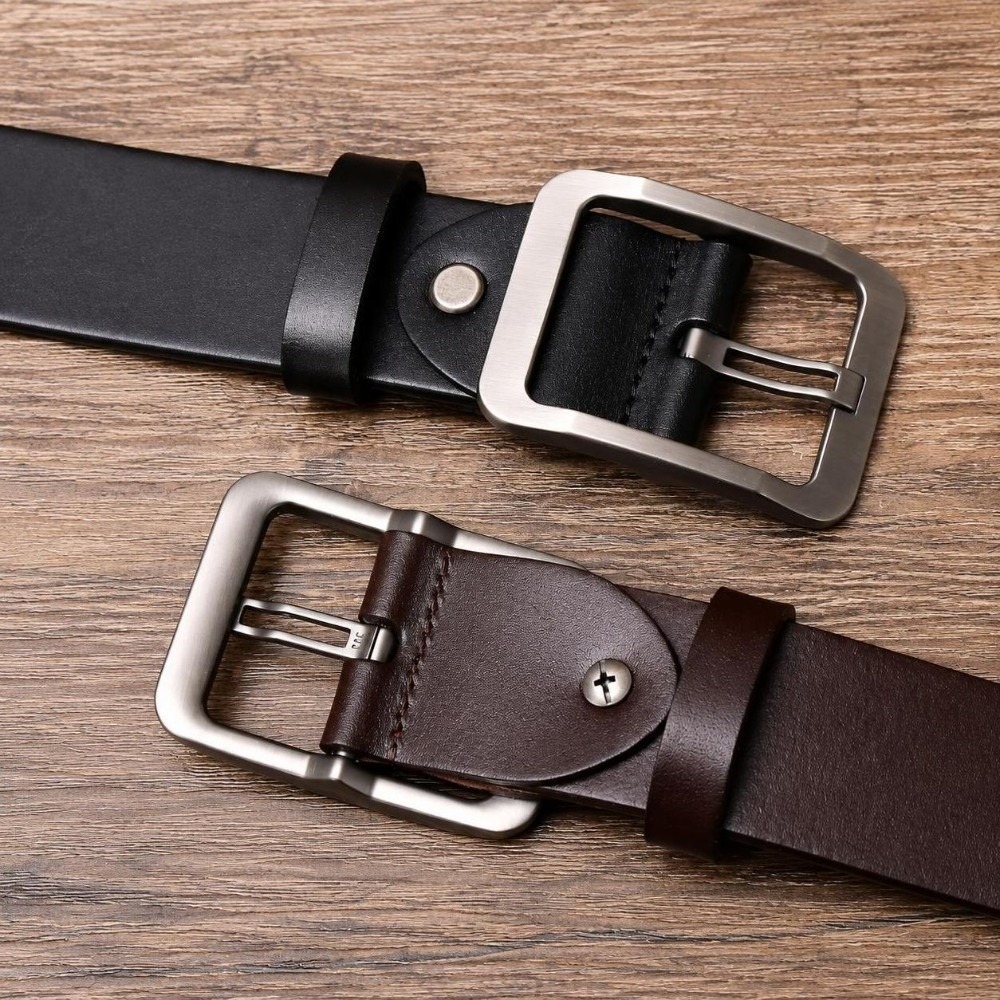 Men Formal Wear With Jeans - Fashion Business Casual PU Leather Belt