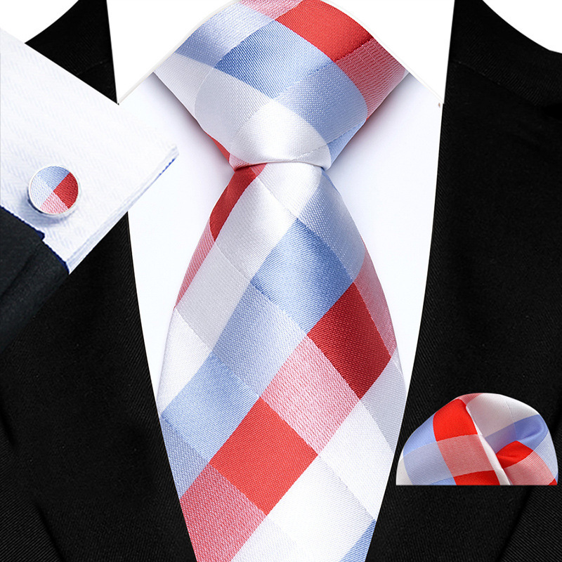 100% Silk Tie Set for Men Luxu - đánh giá và giá Pocket Square Set