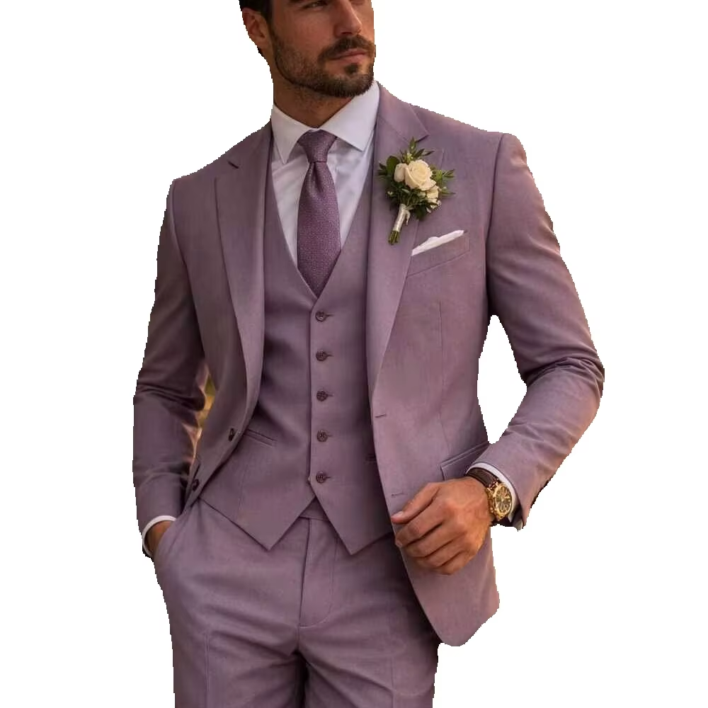 Lavender 3 Piece Men's Suit Li - đánh giá và giá Men Formal Wear For Wedding