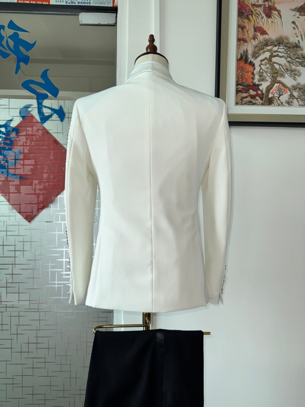 White Luxurious Beaded Man Sui - đánh giá và giá Men Formal Wear For Wedding