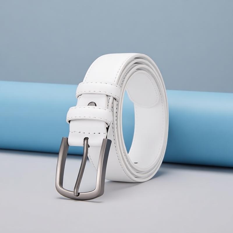 Men's Formal Belt, Solid White - đánh giá và giá Men'S Formal Wear Belt