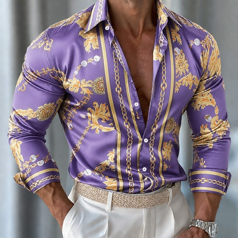 Men's Floral Satin Shirt Forma - đánh giá và giá Men'S Holiday Formal Wear