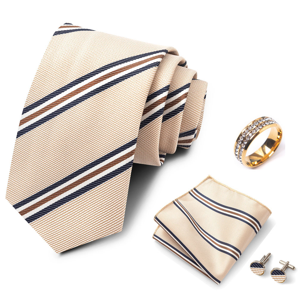 Striped Men's Tie Set, Stylish - đánh giá và giá Men Formal Wear For Wedding
