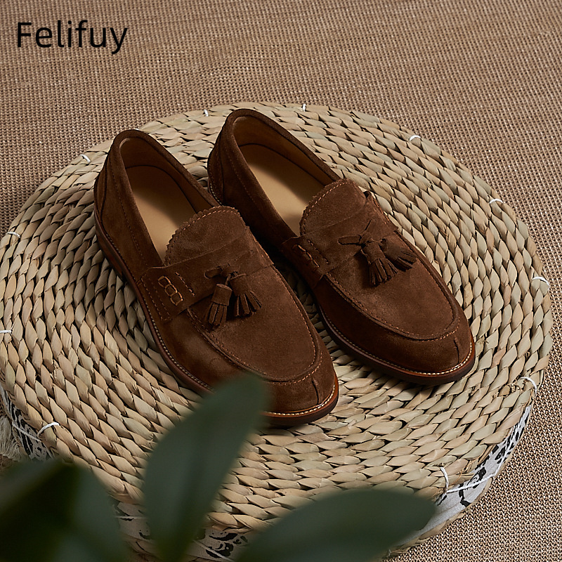 New Brown Men Flat Loafers Cow - đánh giá và giá Men Formal Wear For Wedding