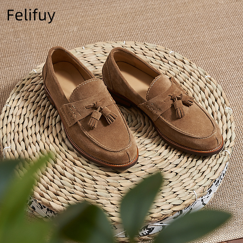 New Brown Men Flat Loafers Cow - đánh giá và giá Men Formal Wear For Wedding