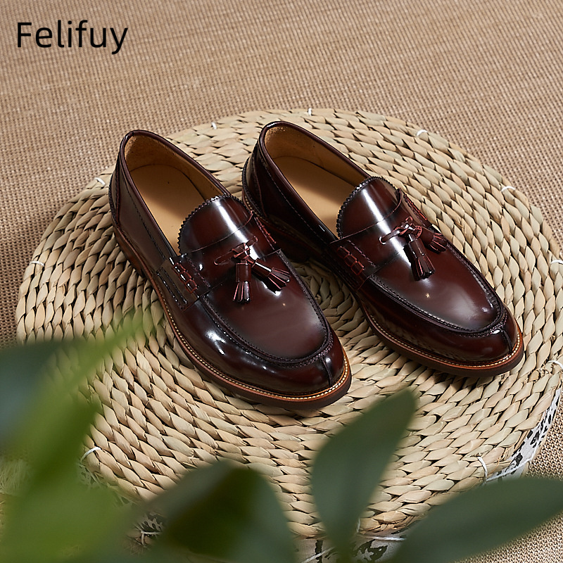 New Brown Men Flat Loafers Cow - đánh giá và giá Men Formal Wear For Wedding