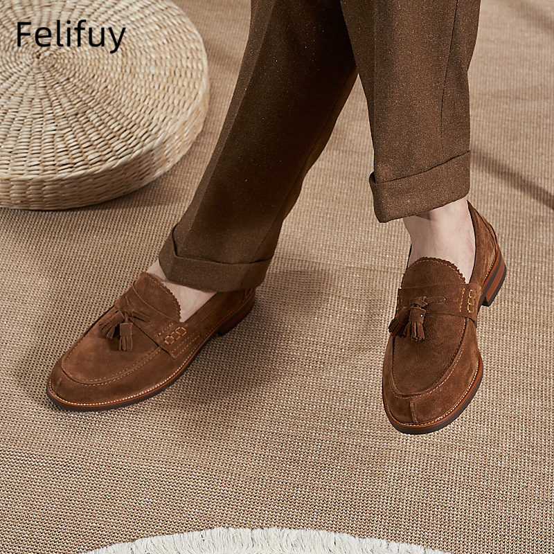 New Brown Men Flat Loafers Cow - đánh giá và giá Men Formal Wear For Wedding