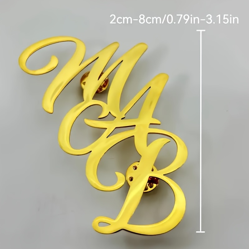 Custom Monogram Initial Name S - đánh giá và giá Tuxedo Lapel Pin
