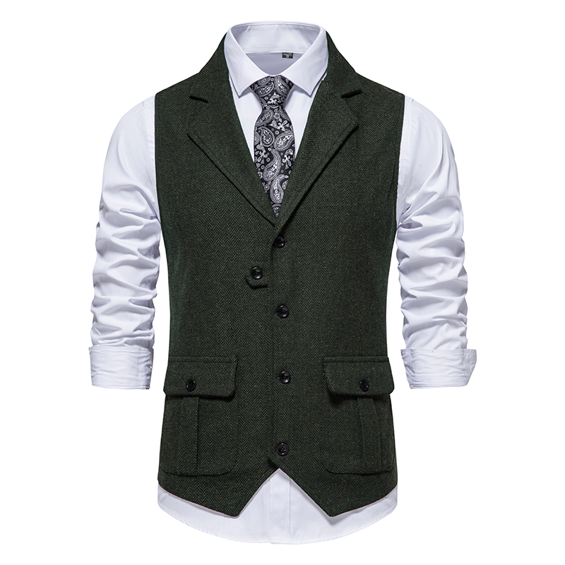 Men Suit Vest Herringbone Fabr - đánh giá và giá Men Formal Wear Vest