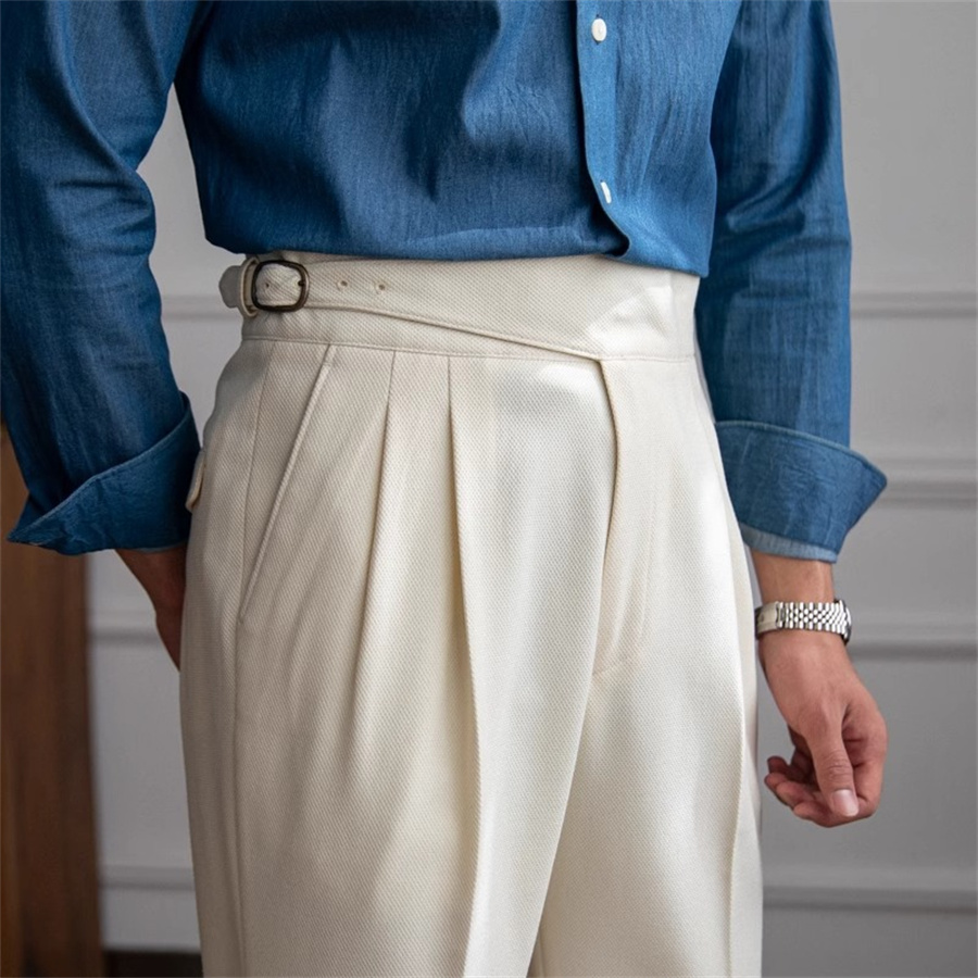 Men Solid Color Suit Trousers  - đánh giá và giá Men'S Formal Wear Belt