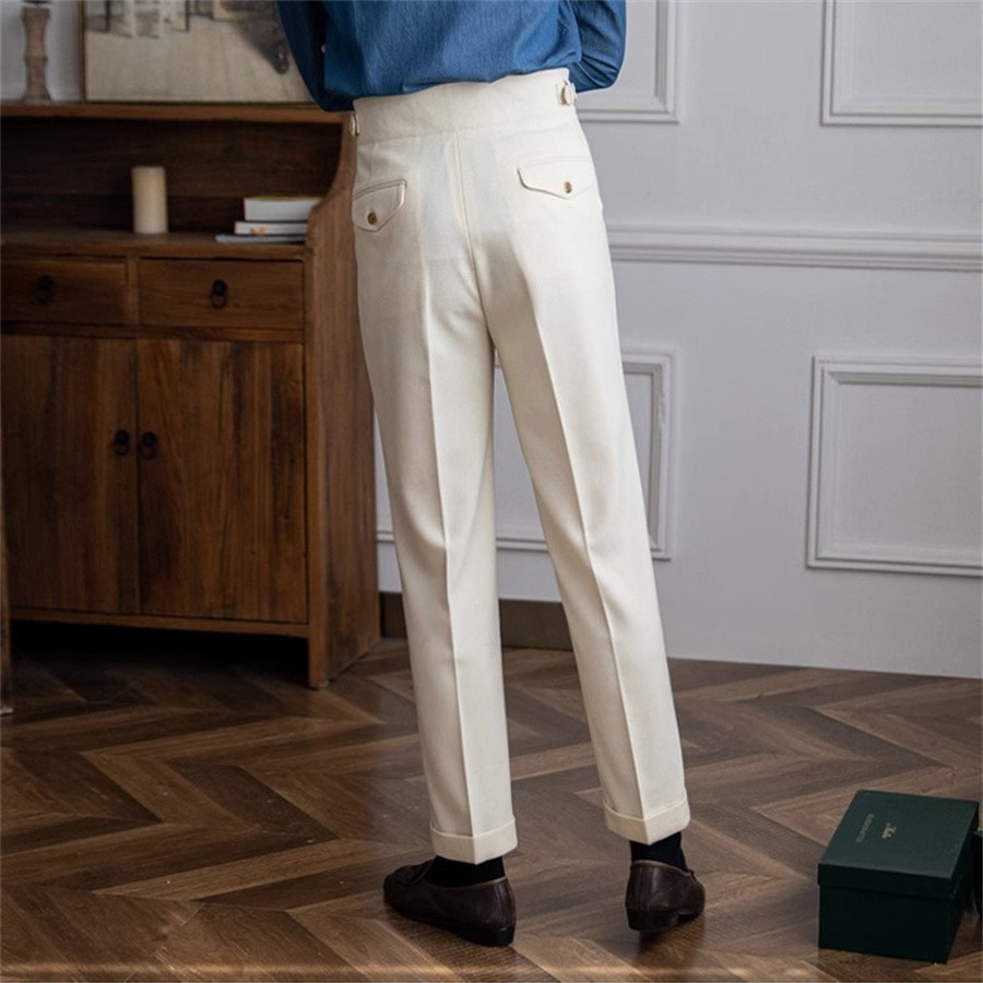 Men Solid Color Suit Trousers  - đánh giá và giá Men'S Formal Wear Belt