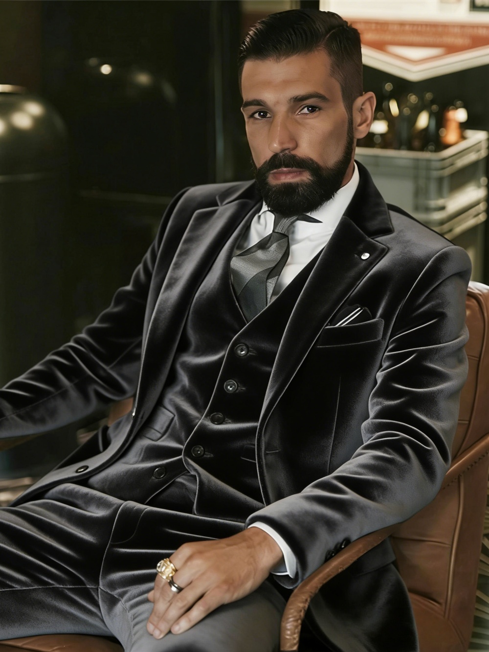 Men's Velvet Suits 3 Pieces Da - đánh giá và giá Men Formal Wear For Wedding
