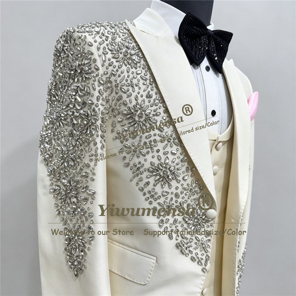 Sparkly Beaded Stones Wedding  - đánh giá và giá Men Formal Wear Wedding