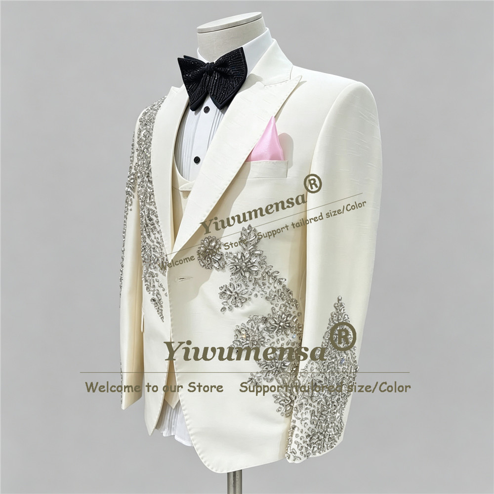 Sparkly Beaded Stones Wedding  - đánh giá và giá Men Formal Wear Wedding