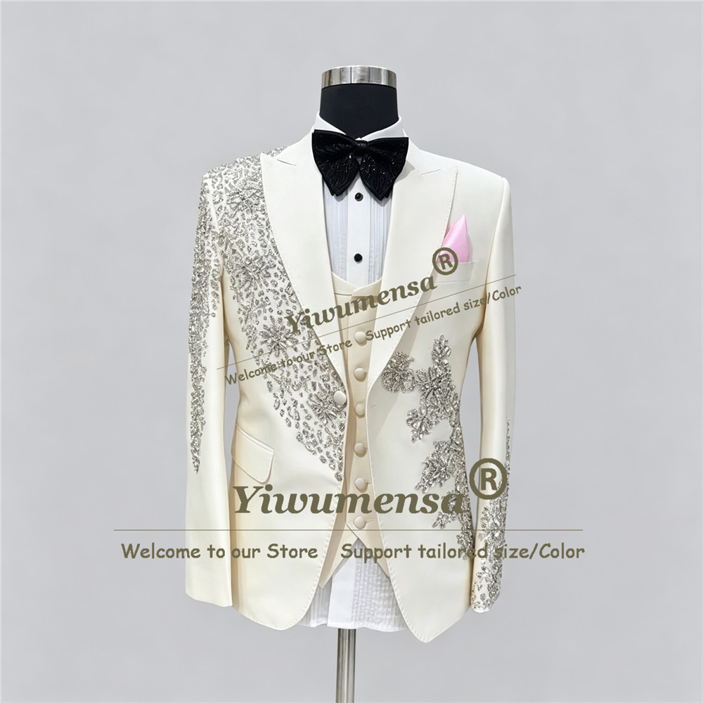 Sparkly Beaded Stones Wedding  - đánh giá và giá Men Formal Wear Wedding