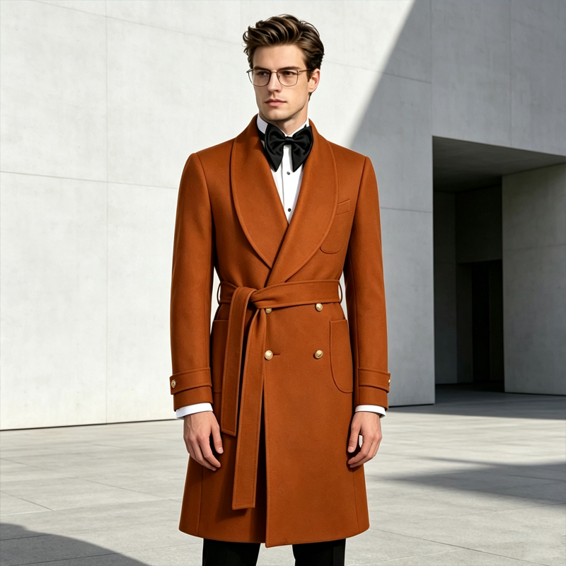 Luxury Men Wool Blend Overcoat - đánh giá và giá Men'S Formal Wear Belt