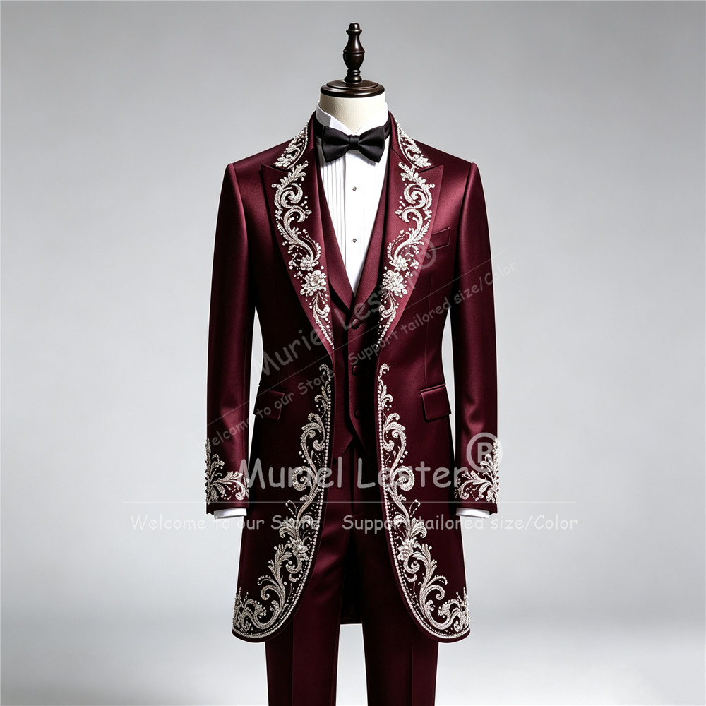Luxury Man Wedding Tuxedo Suit - đánh giá và giá Men Formal Wear For Wedding